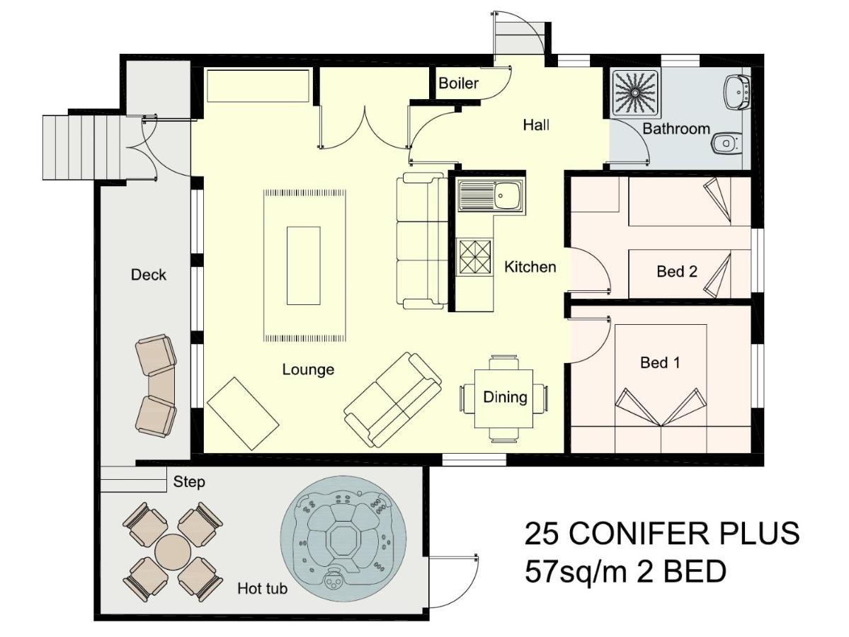 Conifer Lodge 25 With Hot Tub Newton Stewart Minnigaff Экстерьер фото